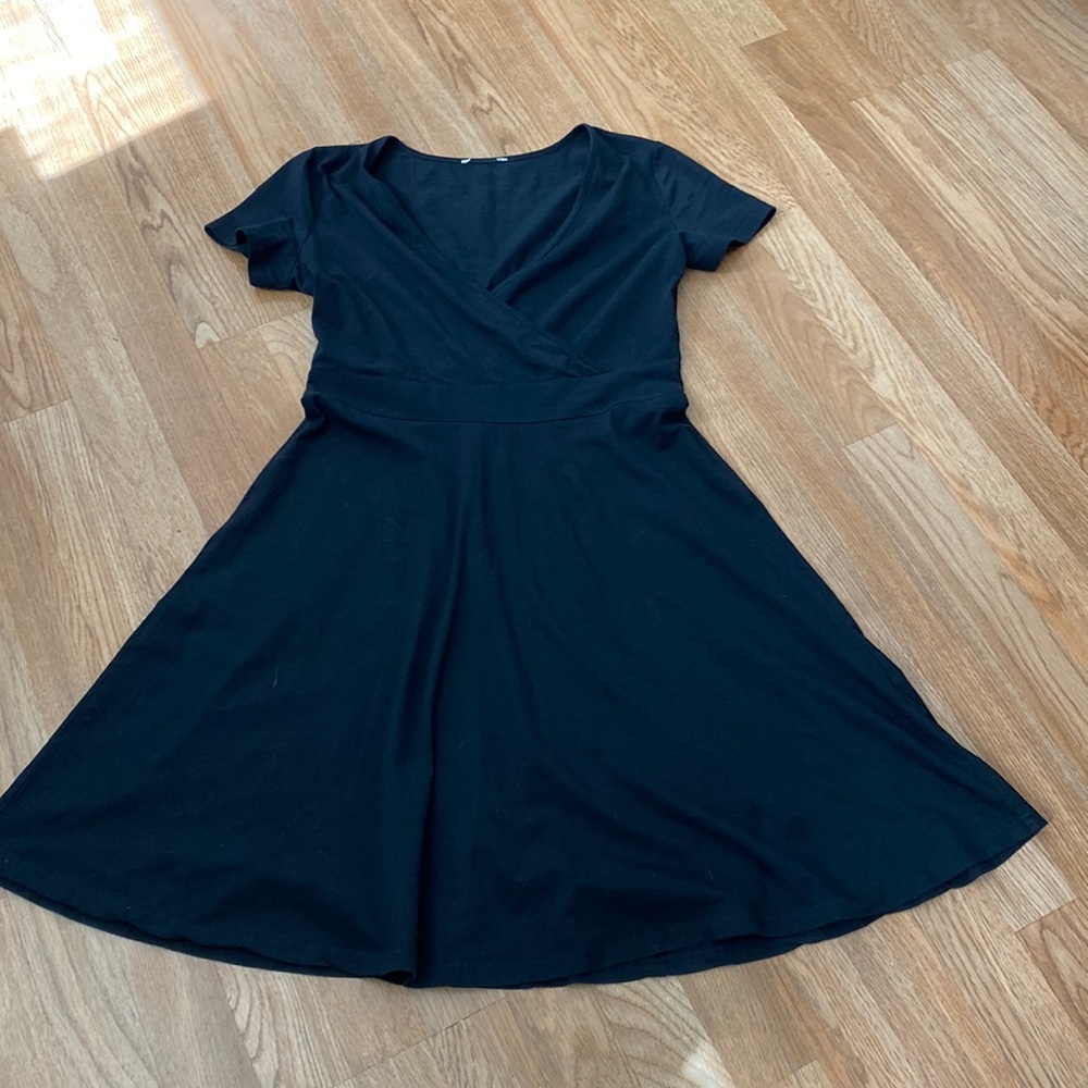 Black Cotton & Spandex Dress